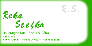reka stefko business card